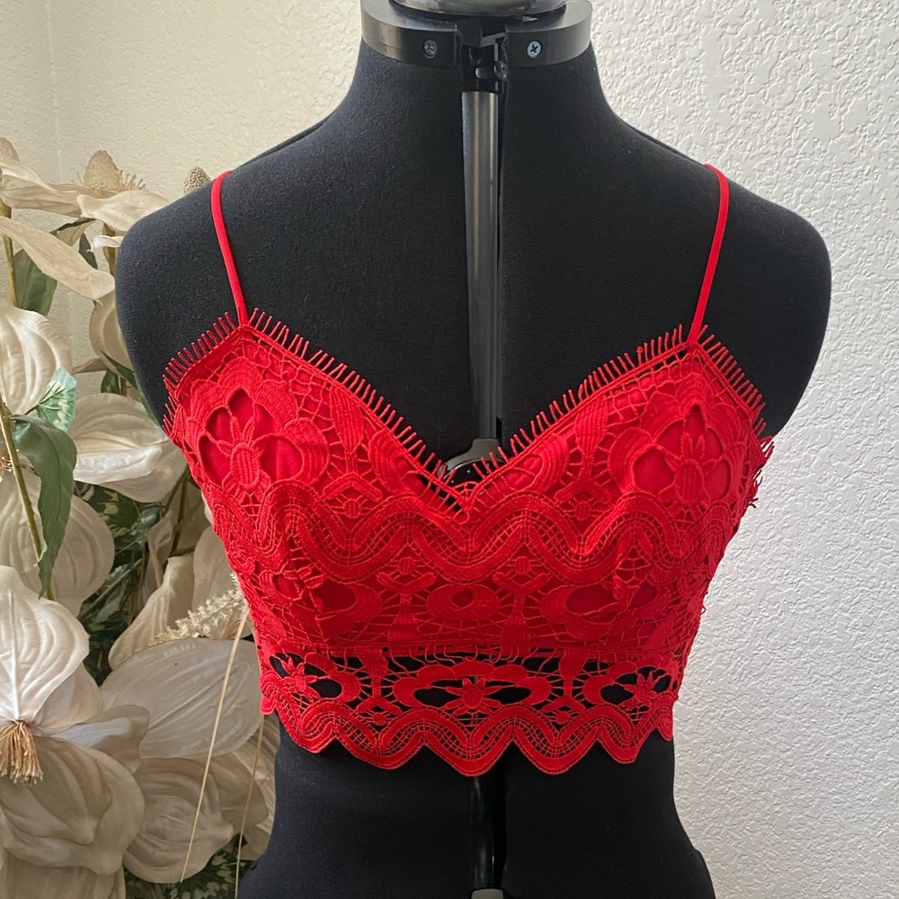 Rue21 Red Lace Crop Bralette